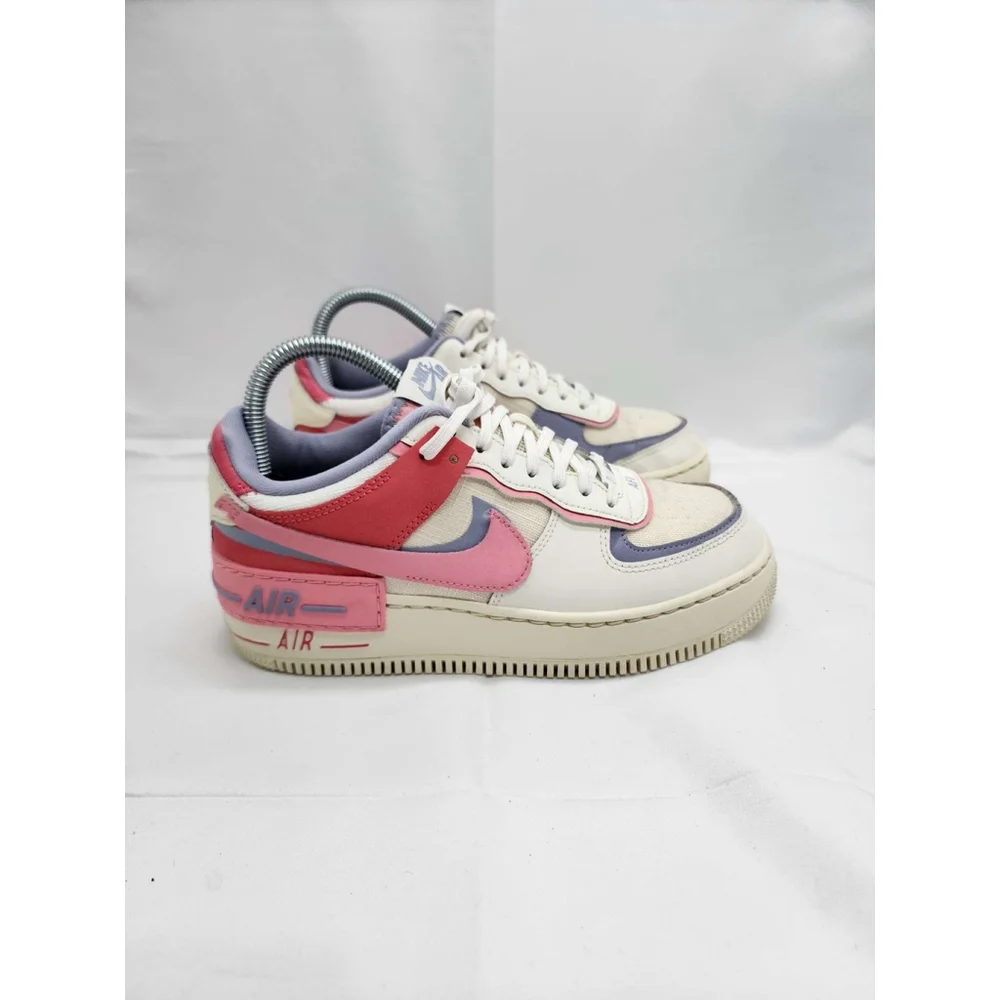 Nike Air Force 1 Shadow SE Women's Athletic Sneakers Summit White Pink Used 7